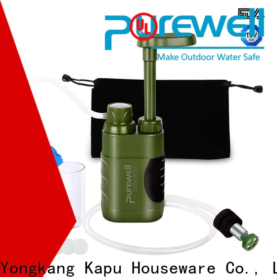 Purewell hiking water purifier pump customized for outdoor activities