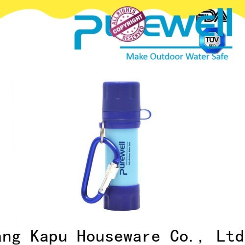 Purewell Customized water filter straw factory price for hiking