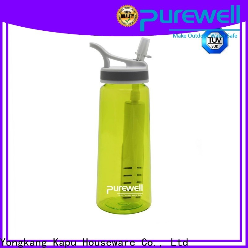 Detachable portable water filter bottle supplier for hiking