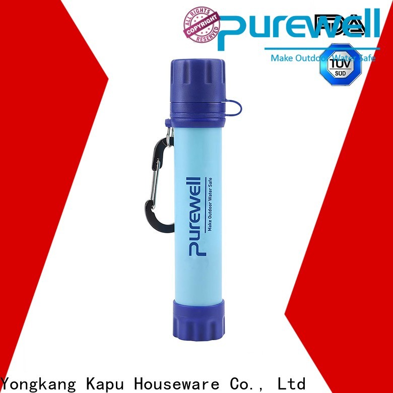Purewell portable camping water filter order now for traveling