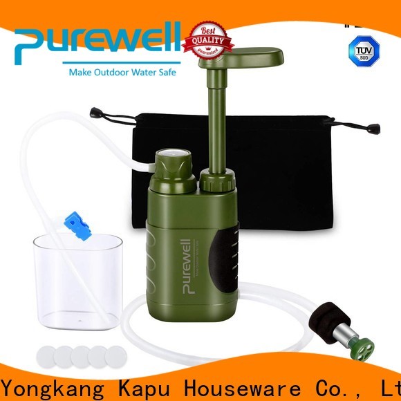 Purewell hiking water filter pump from China for hiking