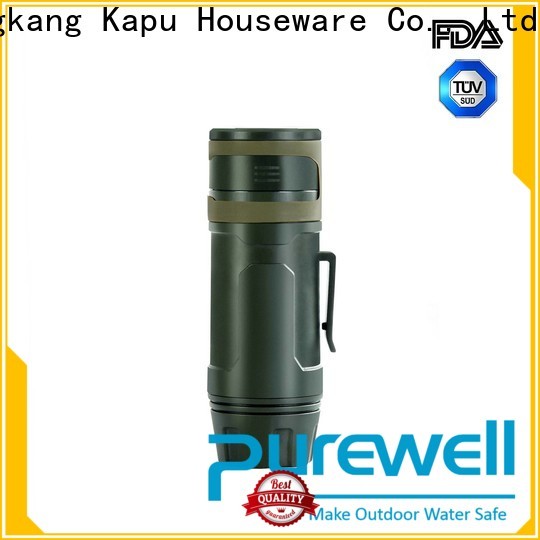 Purewell Personal outdoor water filter straw order now for traveling