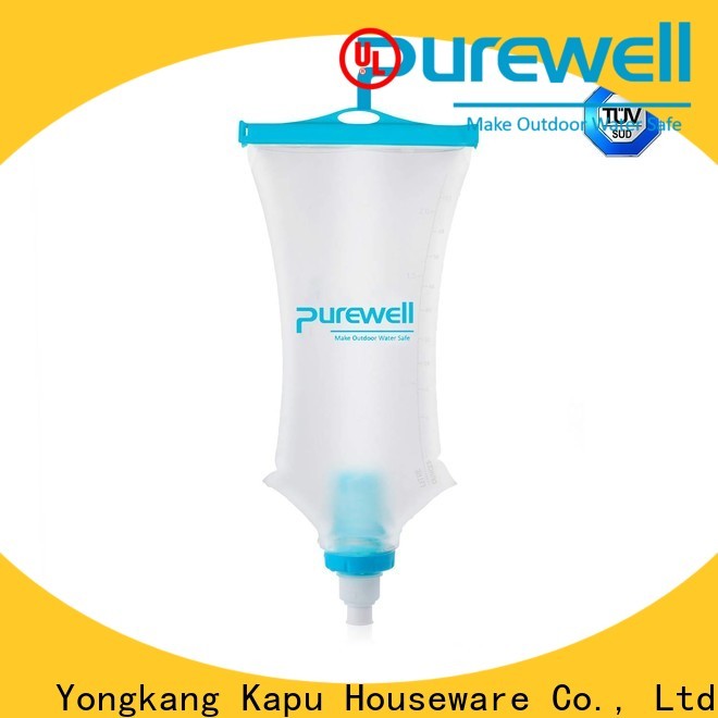 Purewell convenient water gravity bag from China for outdoor activities