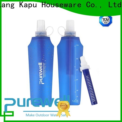 Purewell soft water filter flask supplier for Backpacking