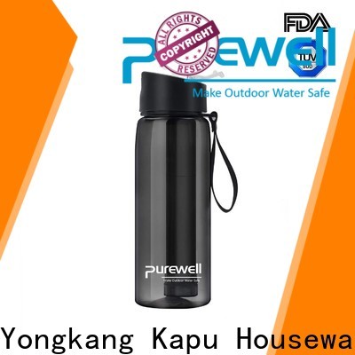 Purewell Detachable individual water filter bottles wholesale for Backpacking