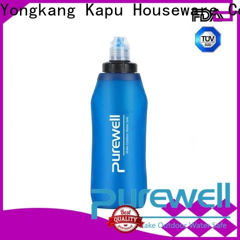 Purewell soft running water bottle wholesale for hiking