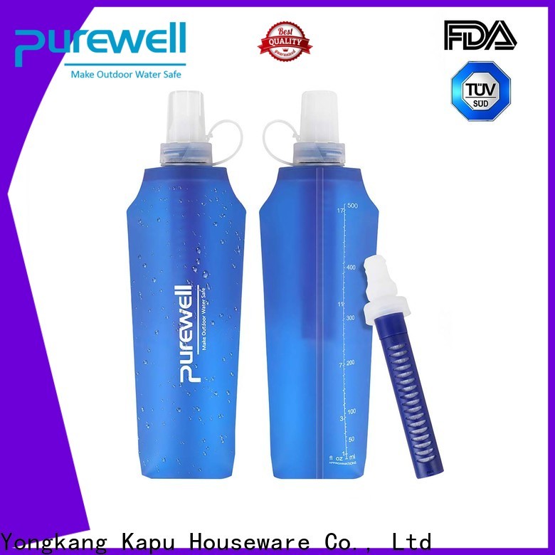 Purewell soft water flask supplier for Backpacking