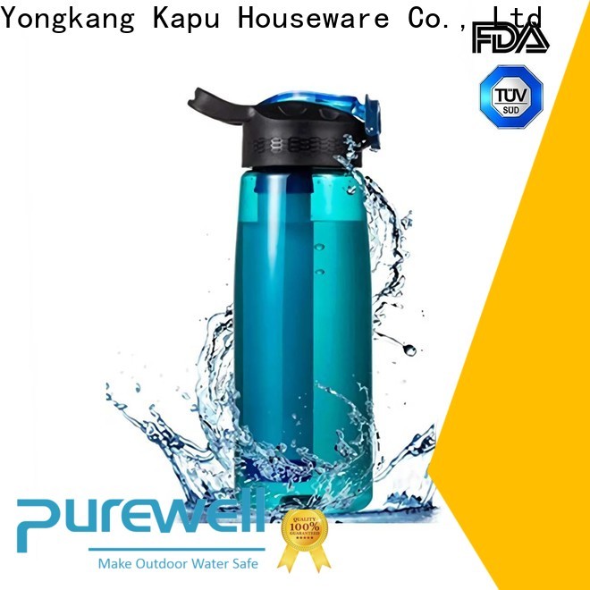 Purewell sports bottle with filter inquire now for Backpacking