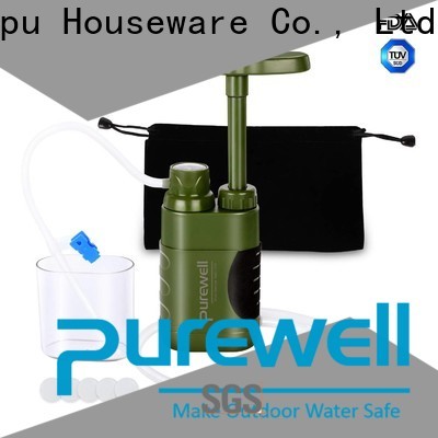 Purewell water filter pump camping customized for outdoor activities