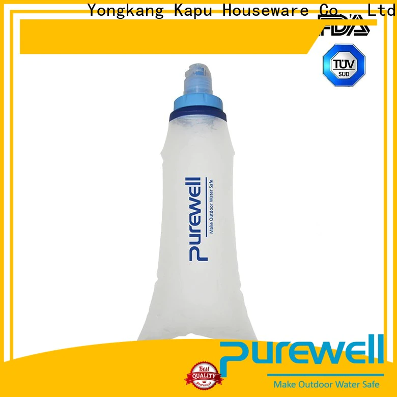 Purewell soft flask water bottle wholesale for hiking