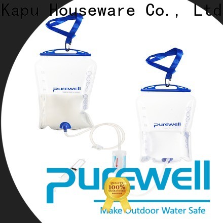 Purewell convenient water gravity bag factory price for travel