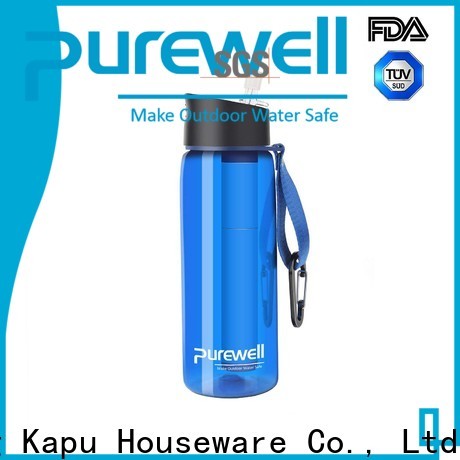 Purewell with carabiner portable water filtration bottle inquire now for hiking