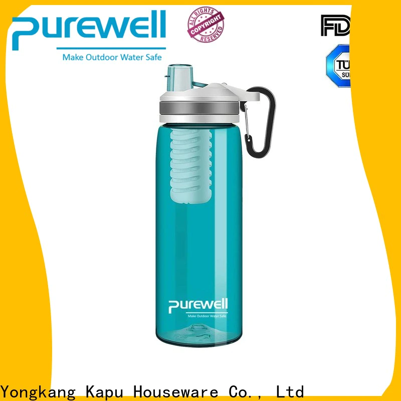 Purewell Detachable water purifier bottle travel wholesale for hiking