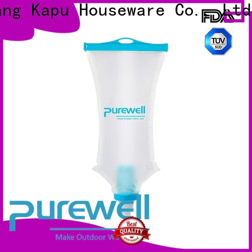Purewell gravity water filter bag factory price for hiking