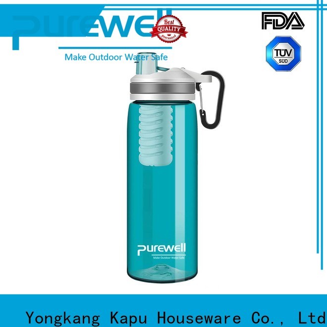 Purewell Detachable portable water purifier bottle supplier for Backpacking