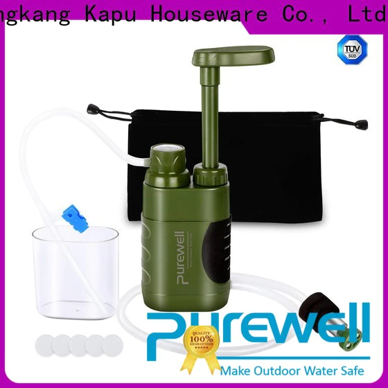 Purewell No chemical water filter pump for hiking inquire now for outdoor activities