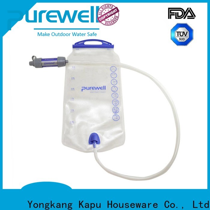 Purewell backpacking water filter bag reputable manufacturer for hiking