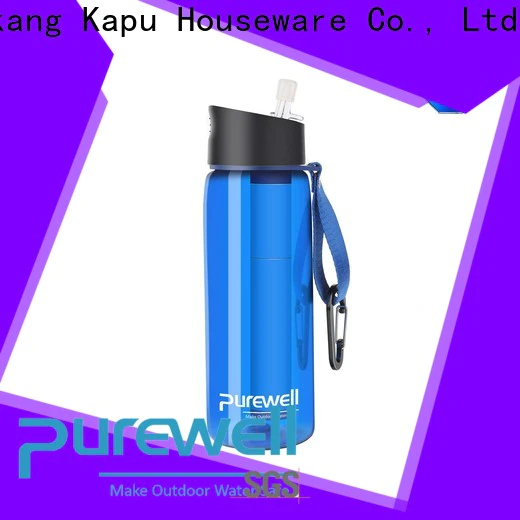 Purewell water filter bottle hiking supplier for Backpacking