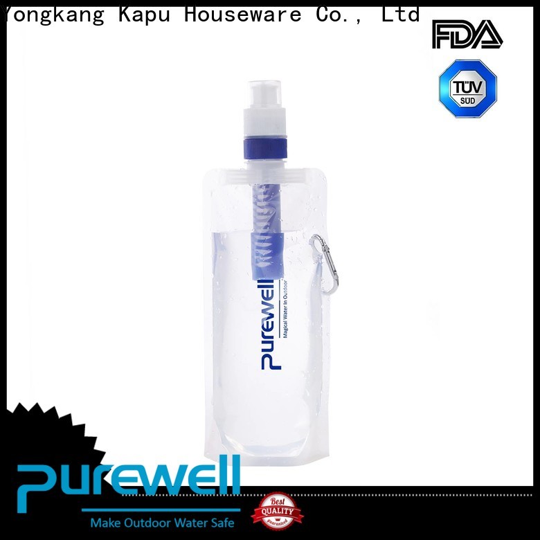 Purewell best filtered water bottle inquire now for outdoor activities