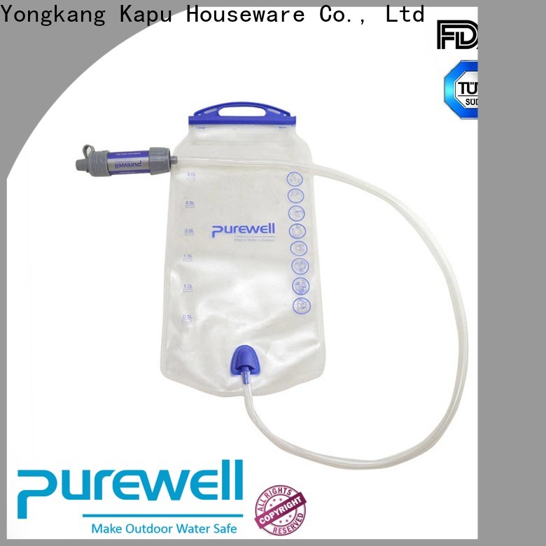 Purewell gravity water filter backpacking from China for travel