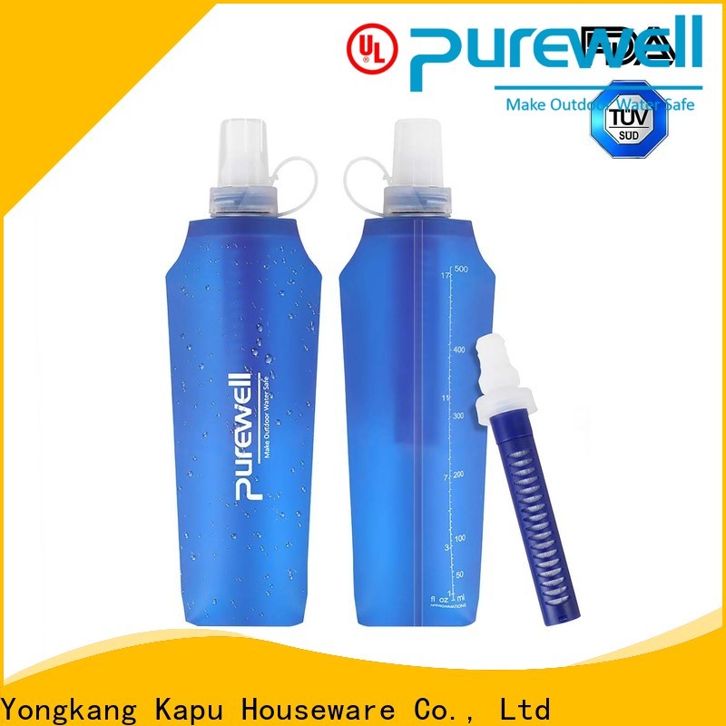 Purewell soft running water bottle wholesale