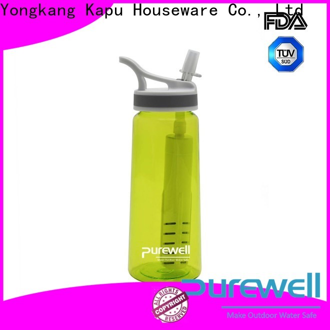 Purewell BPA-free filter sports water bottle wholesale for hiking
