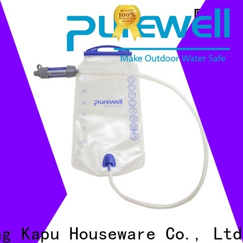 Purewell easy-hanging gravity water filter bag factory price for outdoor activities