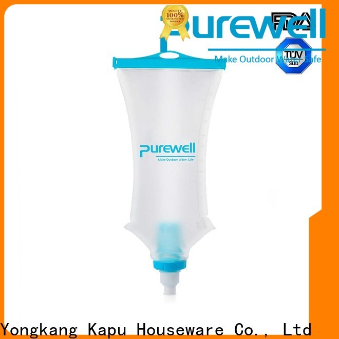Purewell gravity bag water filter from China for hiking