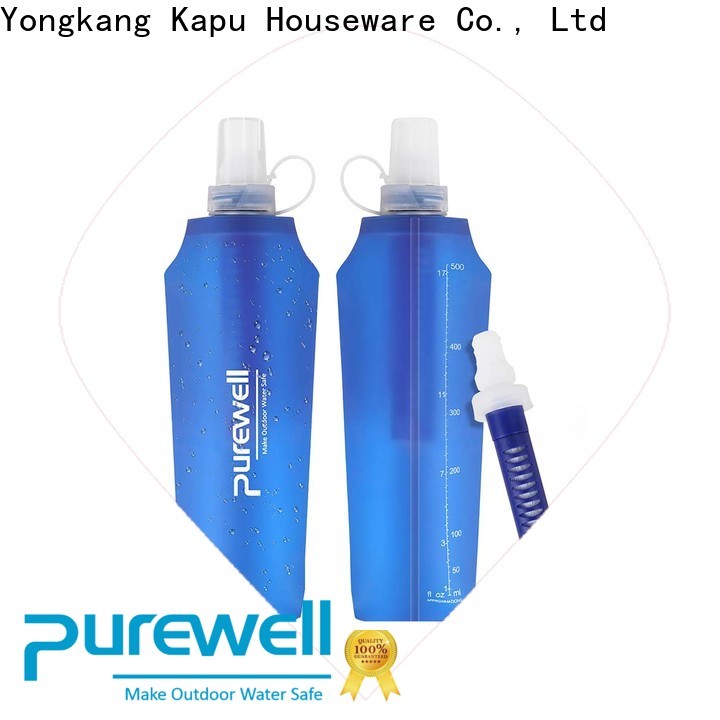 Purewell soft water purifier flask from China for Backpacking