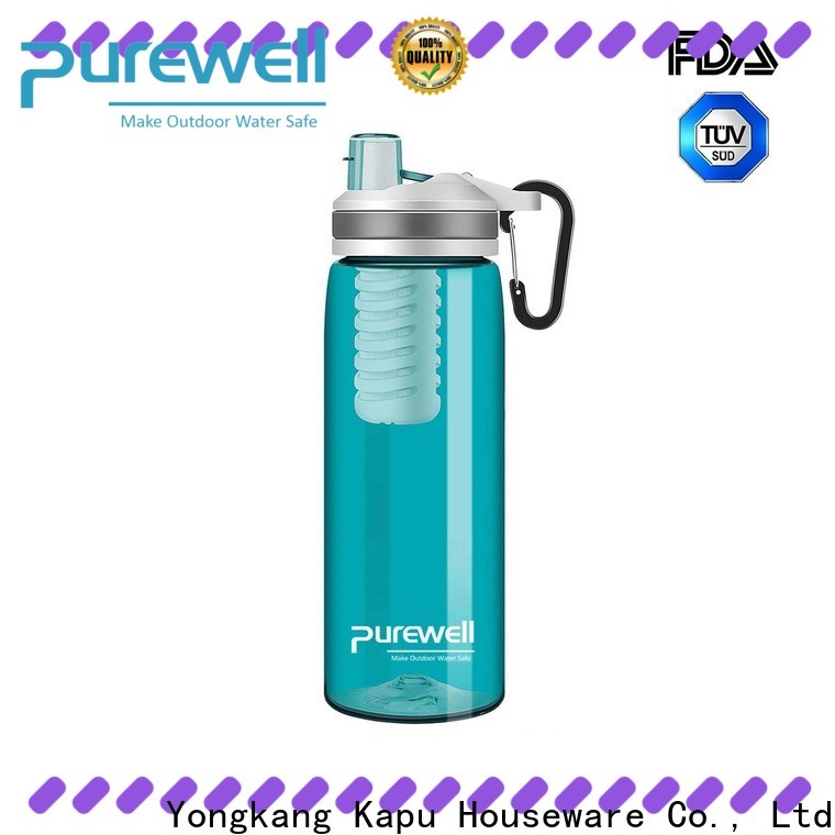Purewell BPA-free filtered water bottles for hiking inquire now for running