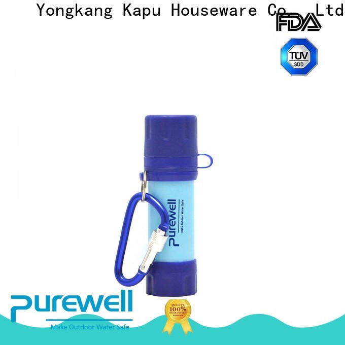 Purewell personal water filter straw factory price for traveling