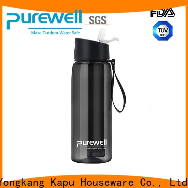 with carabiner water filtration bottle for travel supplier for running
