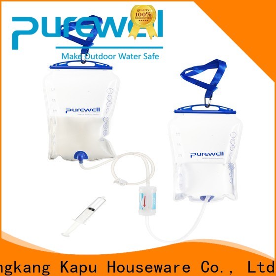 Purewell gravity filter bag factory price for hiking