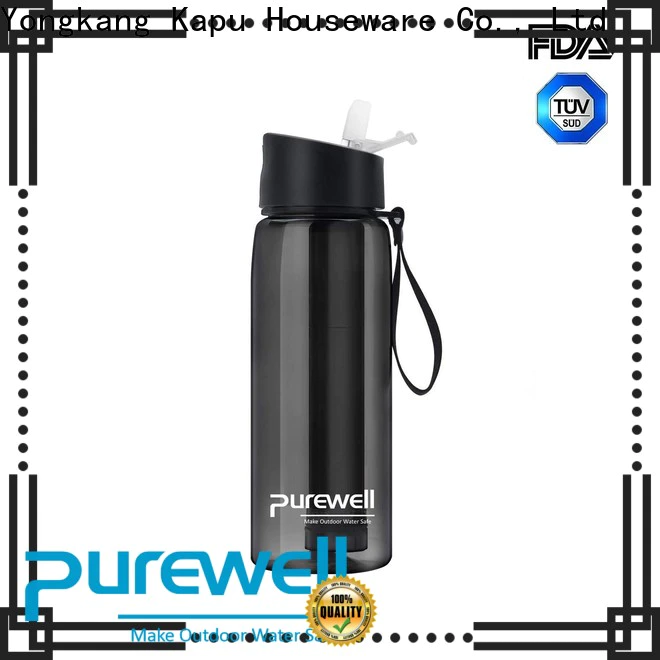 with carabiner sports bottle with filter supplier for Backpacking