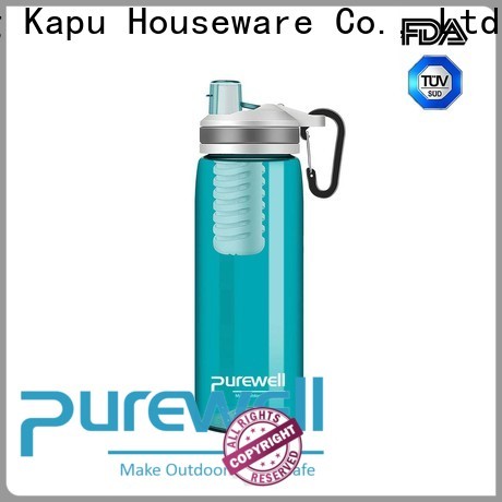 Purewell with carabiner water purifier bottle supplier for Backpacking