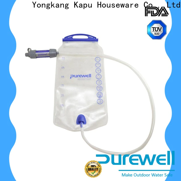 Purewell gravity water filter backpacking reputable manufacturer for hiking