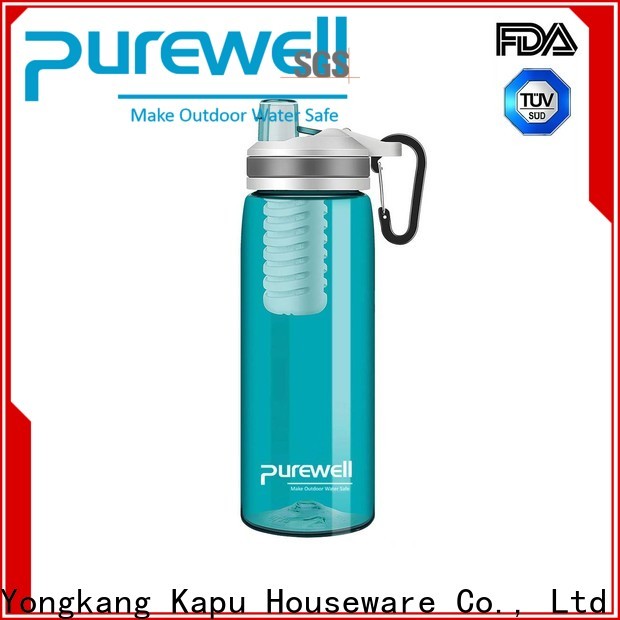 Purewell portable water filter bottle wholesale for running