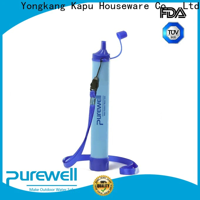 Purewell outdoor water filter straw reputable manufacturer for traveling