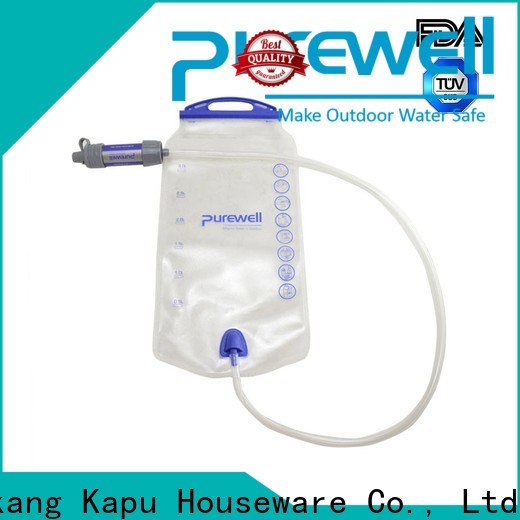 Purewell easy-hanging hanging water filter bag factory price for hiking