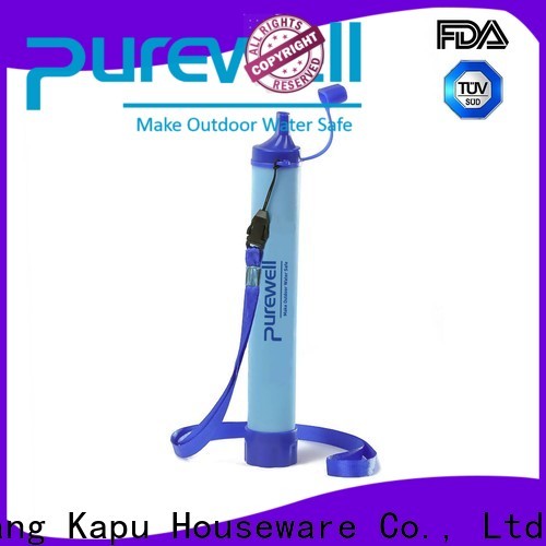 Purewell outdoor water filter straw factory price for traveling