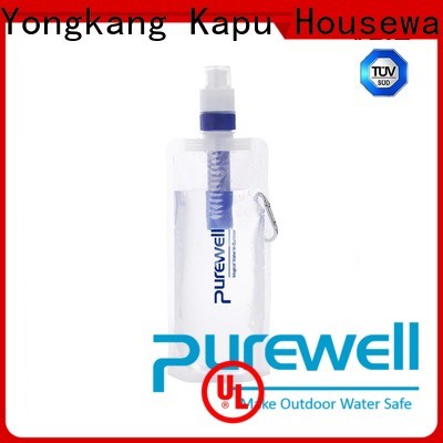 Purewell collapsible water filter bottle inquire now for outdoor activities