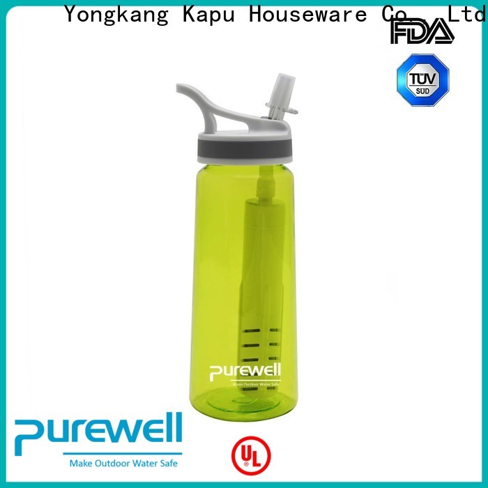 Purewell outdoor water filter bottle inquire now for running