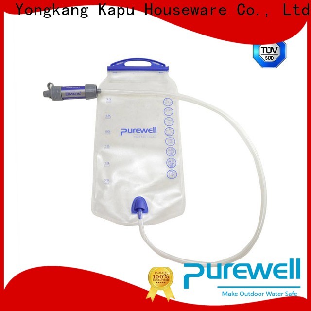 Purewell hanging water filter bag reputable manufacturer for travel