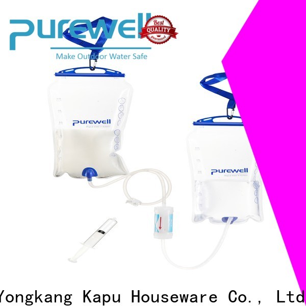 Purewell gravity water filter backpacking reputable manufacturer for travel