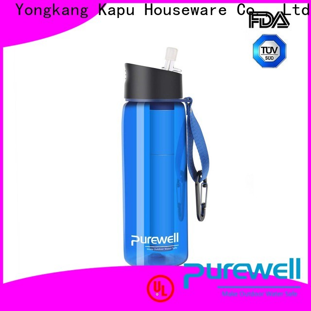 Detachable filtered water bottle wholesale for hiking