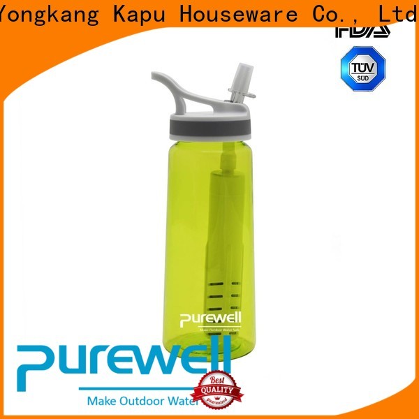Detachable portable water filtration bottle supplier for hiking