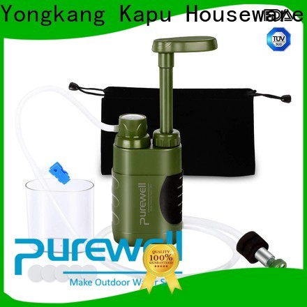 Purewell survival water filter pump customized for camping