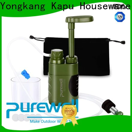 Purewell survival water filter pump customized for camping