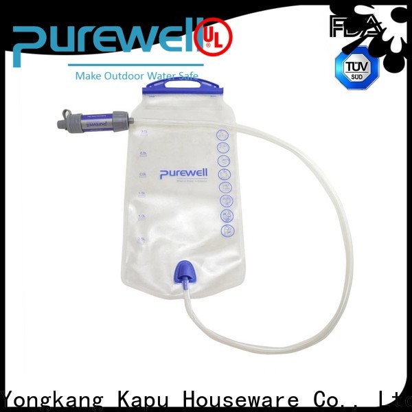 Purewell camping water filter bag from China for travel
