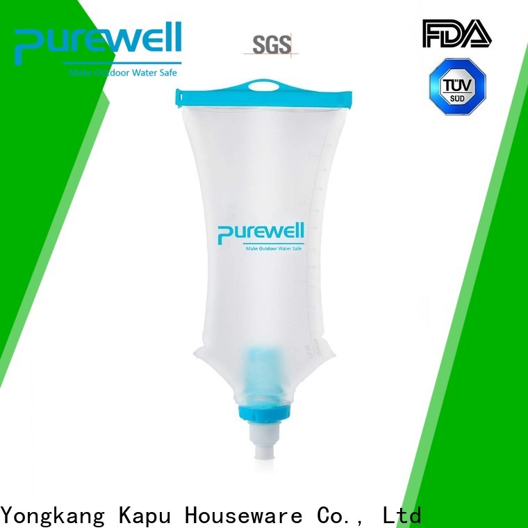 Purewell collapsible water filter bag reputable manufacturer for hiking